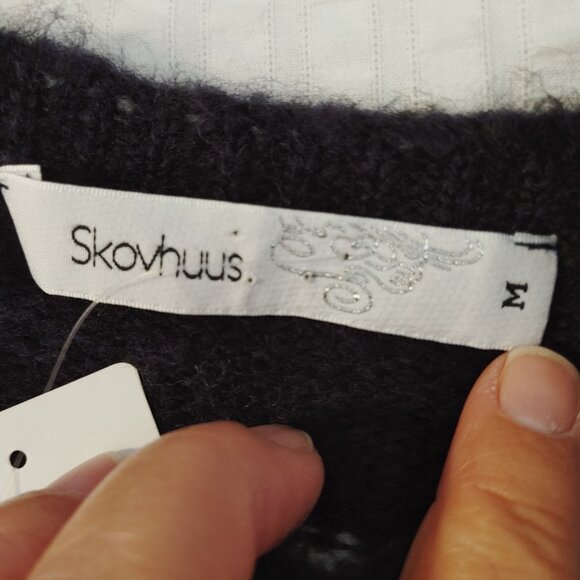 NWT SKOVHUUS STRIPED WOMEN'S CABLE KNIT SWEATER MADE IN ITALY - Picture 11 of 14